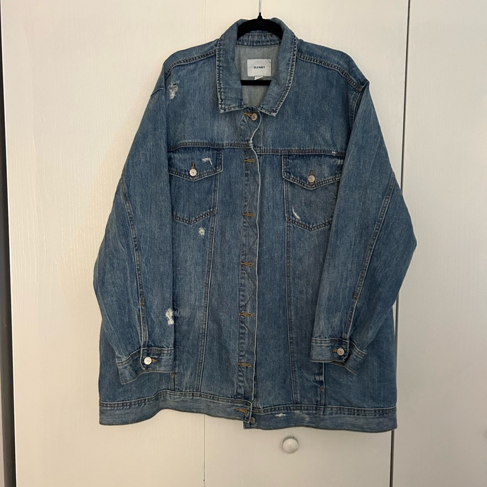 Old Navy Oversized Boyfriend Jean Jacket for Women